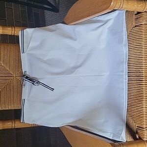 Venezia Jeans, Lane Bryant white, stretch pencil skirt, with ribbon belt, sz 18